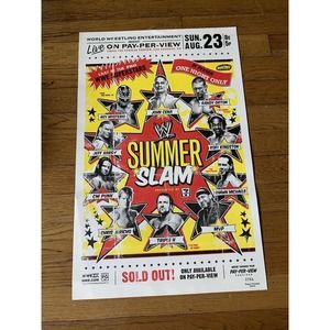 WWE Summer Slam 2009 14”x22” Poster, Print WWE WWF Wrestling John Cena HBK HHH